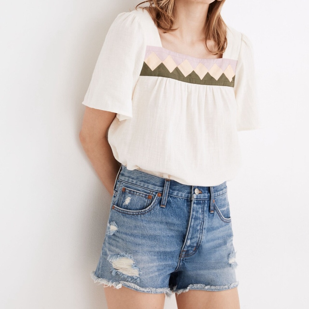 Madewell ripped denim shorts